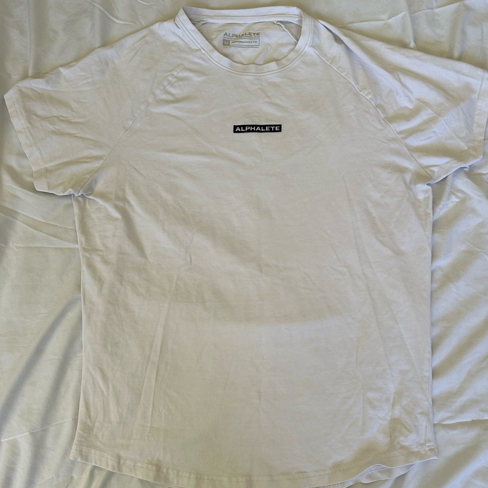 ALPHALETE SHIRT - White size Medium